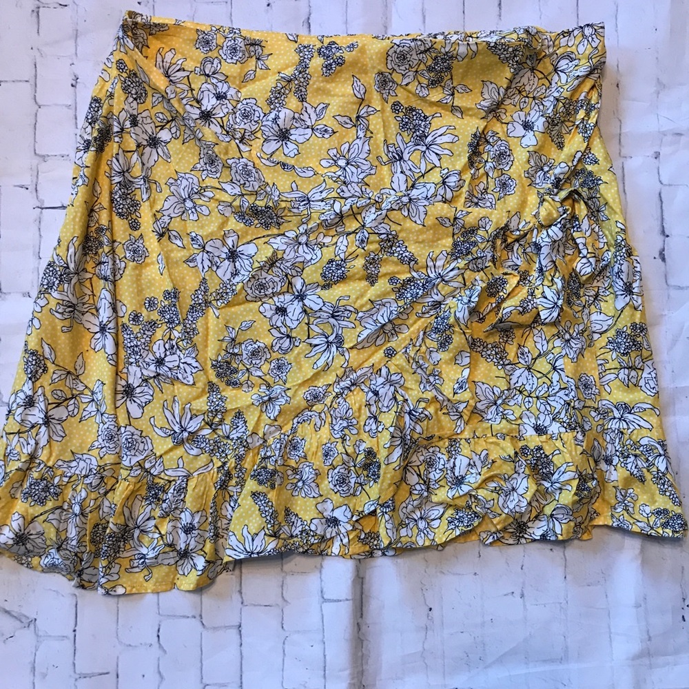 Mix it skirt 18 mini lemon floral new